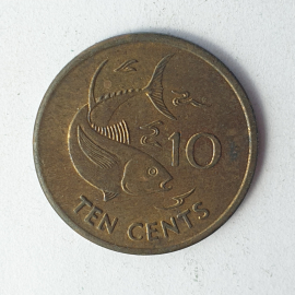 Монета десять центов, Сейшельские острова, 2003г.